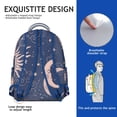 thumbnail image 2 of Cosmic Astrology Student Backpack Waterproof Durable School Bag with Gothic Moon and Sun Print, Comfortable Adjustable Straps, Large Capacity for Outdoor and Daily Commuting, 2 of 6