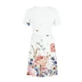 thumbnail image 5 of Weiqiqre Robes pour Femmes Été Décontractées à Manches Courtes Col Ras du Cou Robes T-Shirt Amples Évasées Mini avec Poches, 5 of 5
