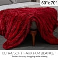 thumbnail image 5 of Cheer Collection Soft and Furry Long Shaggy Hair Throw Blanket, 5 of 5