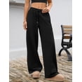 thumbnail image 5 of BAKREP Women's Sweatpants Wide Leg Elastic Loose Relaxed Sweat Pants Spring Winter Clothes Baggy Drawstring Joggers with Pockets, 5 of 12