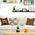 thumbnail image 6 of Pillow Covers 20x20 Modern Sofa Throw Pillow Cover, Decorative Outdoor Linen Fabric Pillow Case for Couch Bed Car (Coffee, 20x20,Set of 4), 6 of 6