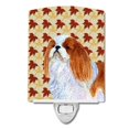 thumbnail image 1 of Carolines Treasures SS4349CNL English Toy Spaniel Fall Leaves Portrait Ceramic Night Light, 6x4x3, Multicolor, 1 of 2