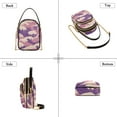 thumbnail image 3 of FORMRS Crossbody Bag for Women Quilted Travel Shoulder Cell Phone Purse with Chain Strap Handbag, Purple Wave Pattern, 3 of 7