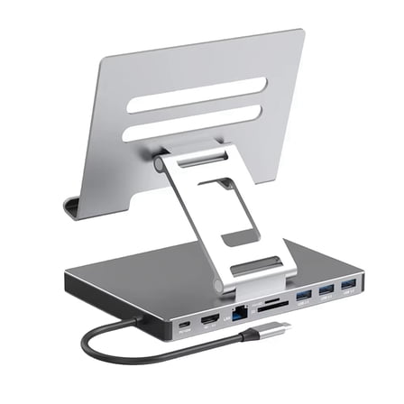 Docking Station Laptop Stand Aluminum Alloy Multi Port Hub PD USB3.0 Stand SD TF Slot y6316