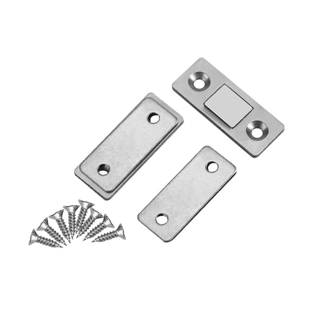 Cierre De Puerta Magnético Fuerte Con Tornillos Para Armario, Cajón, Aparador, Cierre Magnético Para Puerta, Puertas De Muebles Ultrafinas, Pestillo De Tope Magnético Para Armario De 1 Juego Cateissary TO004449-00