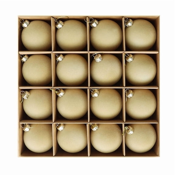 Ball Christmas Ornaments - 16Pcs Velvet Christmas Balls Flocked Christmas Tree Ornaments Plastic Balls Xmas Decorative Hanging Ornaments Christmas Tree Decoration 2.4 Christmas Decorations