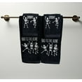 thumbnail image 5 of Serafina Home Halloween Hand & Fingertip Bathroom Bundle 4 Pc Set - Black Cotton Embroidered Bad To The Bone - 16 x 25, 12 x 18 Fall Bath Home Decor, 5 of 5