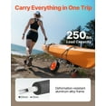 thumbnail image 4 of Foldable Kayak Cart with 10" Solid Rubber Tires, 1 Ratchet Strap & 250 lbs Capacity - Carrier for Kayaks, Canoes, Paddle Boards, Jon Boats and Float Mats, 4 of 11