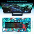 thumbnail image 2 of Fluid Pattern Gaming Mouse Pad - 31.5x15.7 Inch Large Extended Computer Mouse Mat, Full Desk Mousepad for Gaming, Office, Home, Keyboard Compatible, 2 of 6