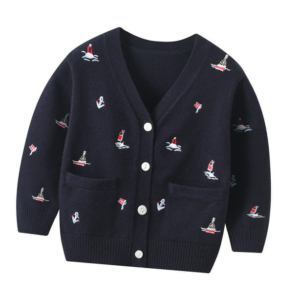 Suéter tipo cárdigan CUTICAT para niños uniforme con botones ropa de abrigo para bebés y niños pequeños altura 73cm
