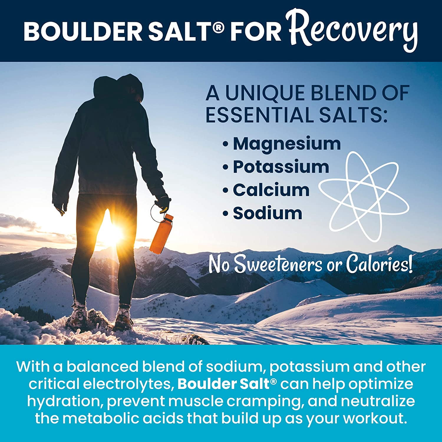 BOULDER SALT Unflavored Low Sodium Salt for Cramps High Blood Pressure POTS Syndrome 20 oz