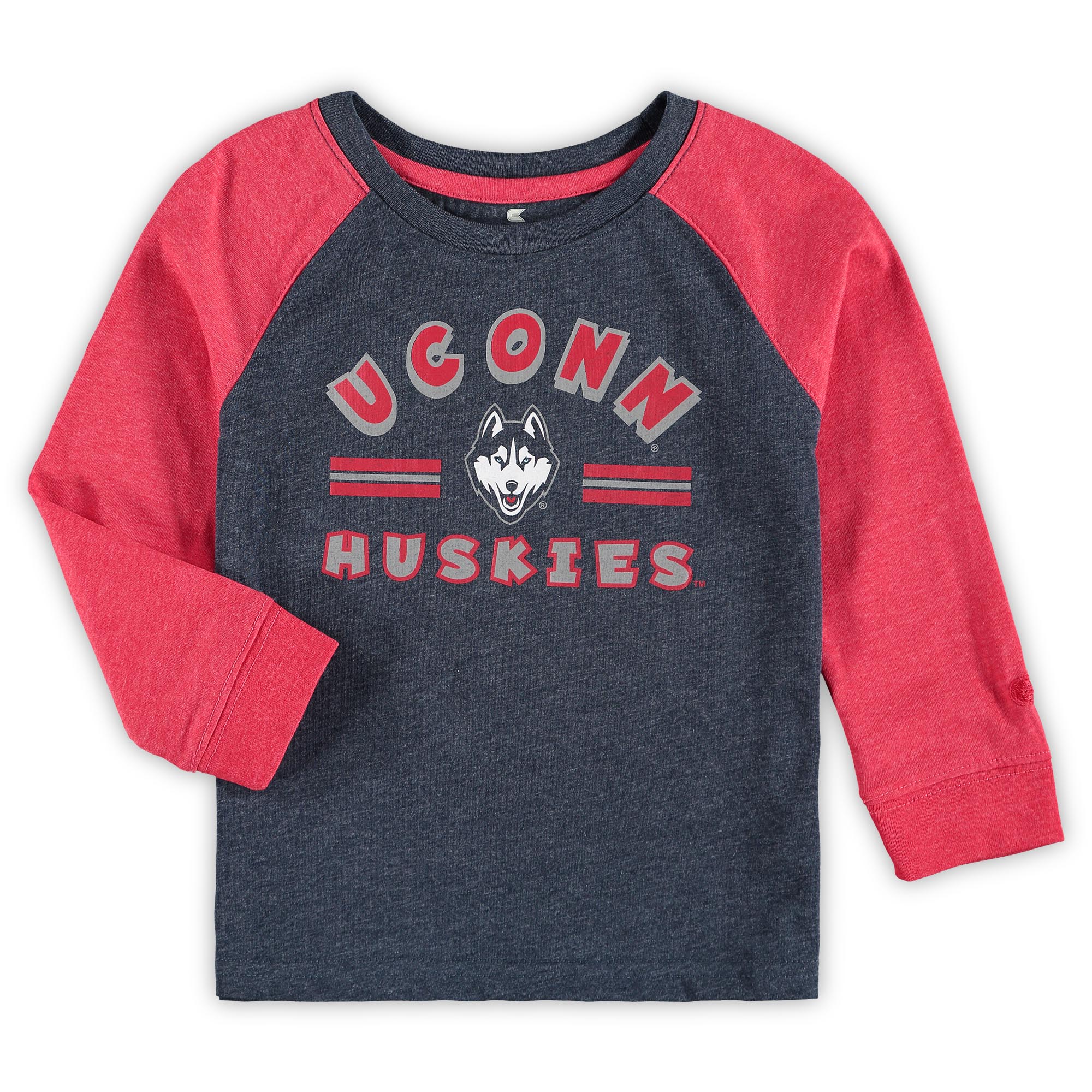 Uconn Huskies Colosseum Toddler Squidward Raglan Long Sleeve T-Shirt - Navy/Red - Walmart.com