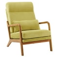 thumbnail image 3 of Ktaxon Mid Century Modern Accent Chair, Corduroy Armchair, High Back Single Sofa with Solid Wood Frame Olive Green, 3 of 9