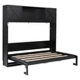 thumbnail image 2 of Full Size Black Murphy Bed with Storage Cabinet - Space Saving Design, 2 of 8