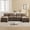 Brown, variant on 125'' U Shaped Cloud Modular Sectional Sofa with Chaise Lounges, Chenille Upholstered Comfy Couch with Storage Console, USB Charging Ports & Cup Holders, Modern Deep Seat Sofa for Living Room, Beige