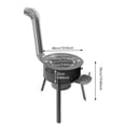 thumbnail image 2 of 3-Wok Ring Wood Burning Stove, Carbon Black Steel Welded Freestanding Outdoor Stove, Portable Firewood Stove for Backyard Camping Picnic, 2 of 11