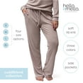 thumbnail image 2 of Hello Mello CuddleBlend Lounge Pants Relaxed Wide Leg Bottoms with Pockets, Pink Medium (Women's), 2 of 10