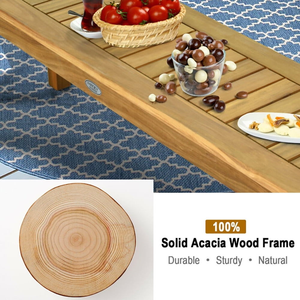Aimee Lii 52" Outdoor Acacia Wood Dining Bench Chair, Outdoor Patio Furniture Aimee Lii 52" Outdoor Acacia Wood Dining Bench Chair, Outdoor Patio Furniture