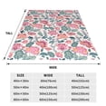 thumbnail image 3 of Rateoe Flower Leaves Print Fuzzy Fleece Throw Blanket Extra Large,Super Soft,Fluffy and Warm Blankets for Couch,Bed,All Season Use (50"x40"), 3 of 8
