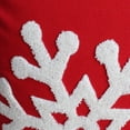 thumbnail image 3 of Fundas de almohada cuadradas suaves con diseño de copo de nieve para el hogar, lona decorativa de algodón con bordado, fundas de cojines de 18x18, fundas de almohada para sofá cama y silla (1 par, 3 of 5