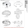 thumbnail image 4 of RIOSO 6 Pieces Arm Cuff Upper Arm Band Cuff Bracelet Bangle for Women Adjustable Armband Set, 4 of 10