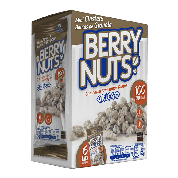 Berry Nuts Six Pack de Clusters Yogurt Griego.