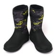 thumbnail image 3 of Boys Kids Rain Boots Toddler Snow Boots Winter Neoprene Warm Rubber Boots Waterproof Shoes Lightweight Child Memory Foam Comfortable no slip black camo size 1, 3 of 6