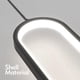 thumbnail image 3 of Lámpara colgante minimalista Luces de araña de noche de dormitorio nórdico (blanco), 3 of 5