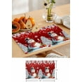 thumbnail image 6 of Christmas Red Placemats Set of 6, Cotton Linen Snowflake Cute Snowman Table Mats Non-Slip Washable Xmas Tree Red Christmas Balls Ornaments Placemat for Xmas Dining Kitchen Table Decor, 6 of 8