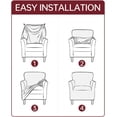 thumbnail image 7 of Stretch Armchair Slipcover Anti-Slip Furniture Protector Velvet 1-Piece Banquet Armchair Slipcover for Living Room, Friendly for Pets, Mid Century Modern Style (Burgandy), 7 of 7
