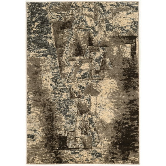 Masters Man Rug Grey 5x7.6 Foot Polypropylene Artistic Floor Covering