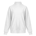 thumbnail image 4 of VEKDONE Womens Mock Neck Sweatshirt Long Sleeve Loose Fit Pullover Top | Casual Mock Neck Sweatshirt Oversized Pullover Drop Shoulder Lounge Travel Weekend Wear White XXL, 4 of 8