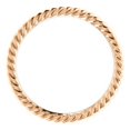 thumbnail image 2 of FB Jewels 14K Rose Gold Skinny Rope Wedding Ring Band Size 5, 2 of 3