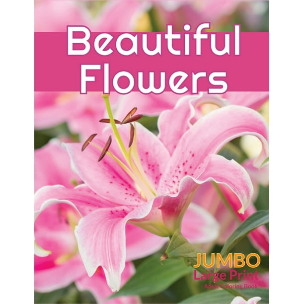 Beautiful Flowersjumbo Large Print Adult Coloring Book A Flower Adult Coloring Book Beautiful And Awesome Floral Coloring Pages For Adult To Get Stress Relieving And Relaxation Easy Coloring Book F Walmart Com