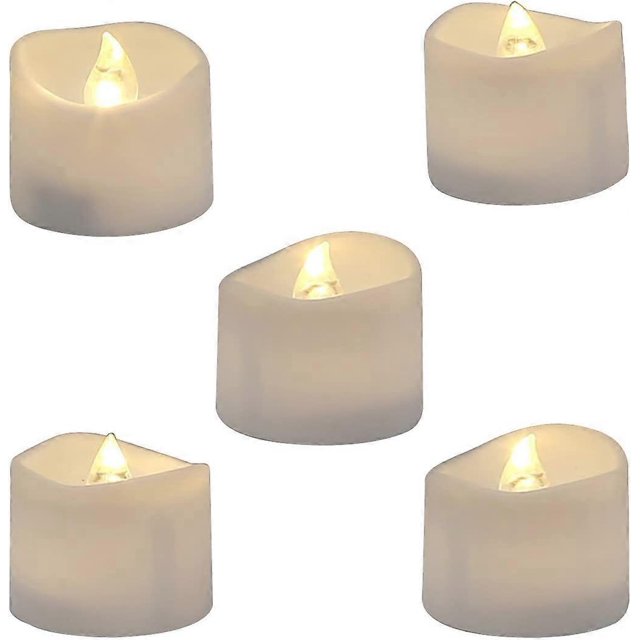 Vela LED de los deseos que dura más de 5 días, 12 velas centelleantes para bodas, Halloween y Navidad.