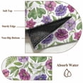 thumbnail image 6 of Purple Green Botanical Round Area Rug 5Ft Washable Circle Rugs for Living Room Bedroom, Watercolor Spring Floral Summer Non-Slip Carpet Floor Mats Indoor Outdoor Carpet Runner Aesthetic Home Decor, 6 of 8