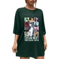 thumbnail image 4 of TayIor Sw1ft Chemises, Tylor Sw1ft Merch, Tylor Sw1ft, Mode Décontractée pour Femmes, Chemises à Manches Courtes et Col Rond Imprimé, Chemisier Graphique pour Amatrices de Musique TKFASHION Vert Foncé S, 4 of 5