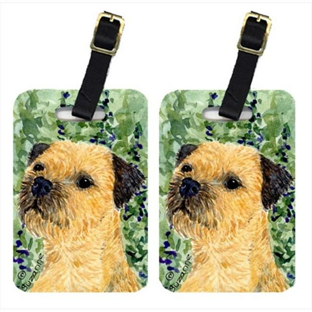 Carolines Treasures SS8801BT Porte-bagages Border Terrier - Paire 2- 4 x 2,75 Po.