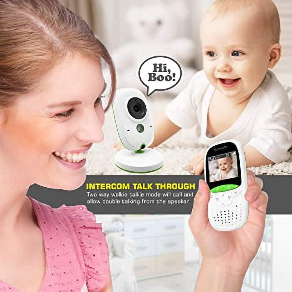 SereneLife USA Video Baby Monitor - Upgraded 850’ Wireless Long-Range Camera, Night Vision Green