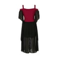 thumbnail image 2 of Arvbitana Women Teen Girls Halloween Costume Off Shoulder Dress Plus Boat Neck Midi Dress Fly Sleeve One-Piece for Ladies, 2 of 7