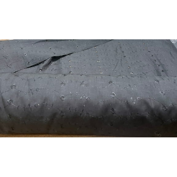 Sedona Designz 60" Wide Poly Cotton Broadcloth All Over Embroidery Eyelet Fabric by The Yard – Soft & Versatile for Apparel, Home Décor & Crafting