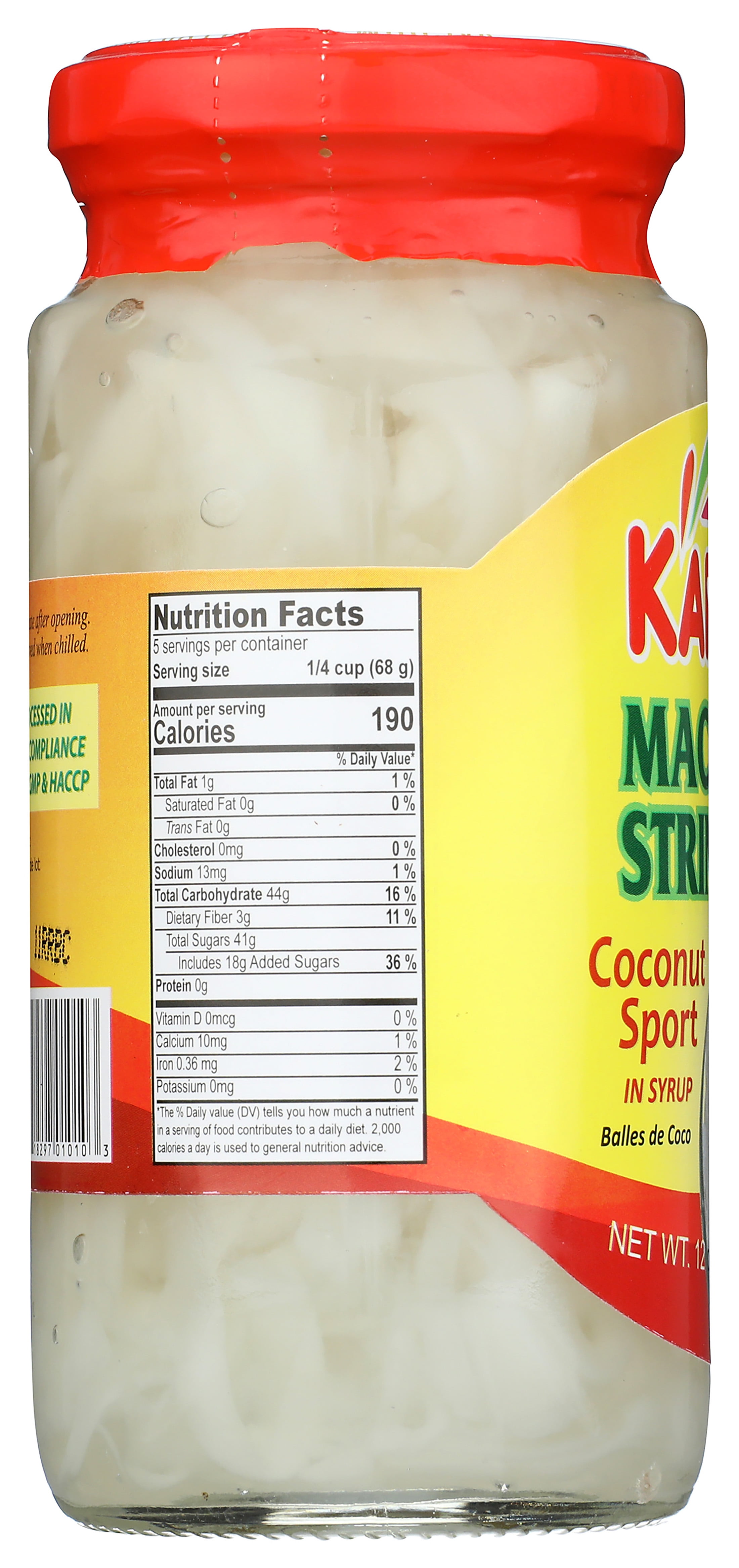 Kapuso Macapuno String Coconut Sport in Syrup, 12 Oz Jar
