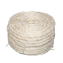 TOOYFUL Sisal Twine Rope Cat Claw Control Toy Durable Tree Scratching Rope Furniture Protector Hemp Rope Thick 65Feet White