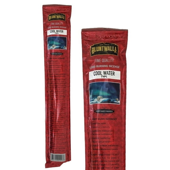 Bluntwalla Fine Quality 19" Jumbo Long Burning Incense Sticks - Cool Water Type Scent