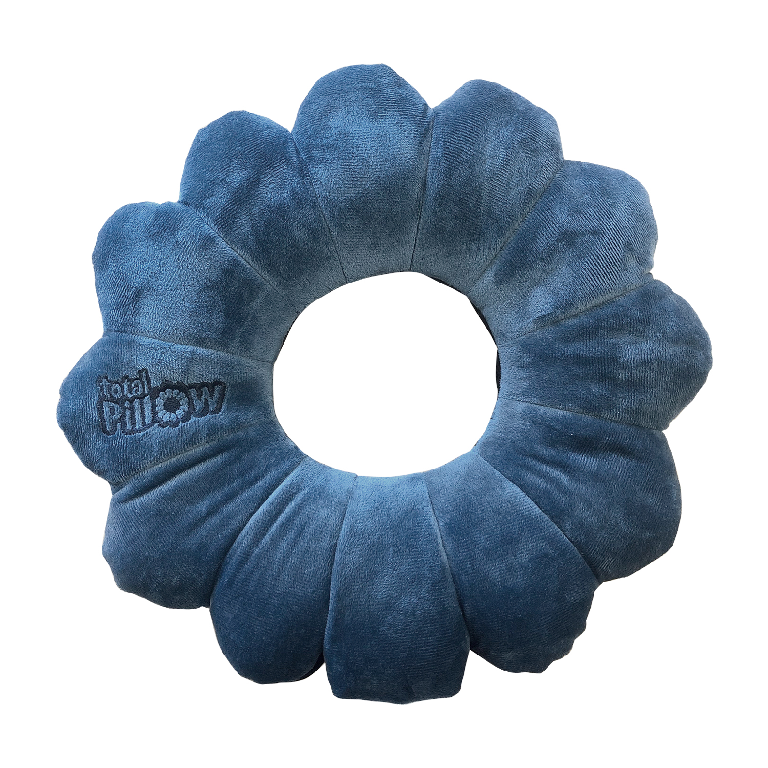 Total Pillow Microbead Adjustable Pillow for Neck and Lumbar Support,  Blue - image 2 of 7