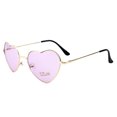thumbnail image 5 of Gafas de sol de Metal con forma de corazón para mujer, lentes de Amor sin montura, diseñador de marca, a la moda, UV400, 5 of 5