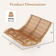 thumbnail image 3 of Gymax 2PCS Outdoor Double Chaise Lounge for 2 w/ High Back Slatted Seat Stopper Patio, 3 of 9