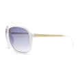 thumbnail image 4 of Luxury Mens Oversized Plastic Racer Mobster Fashion Sunglasses White Blue Mirror, 4 of 4