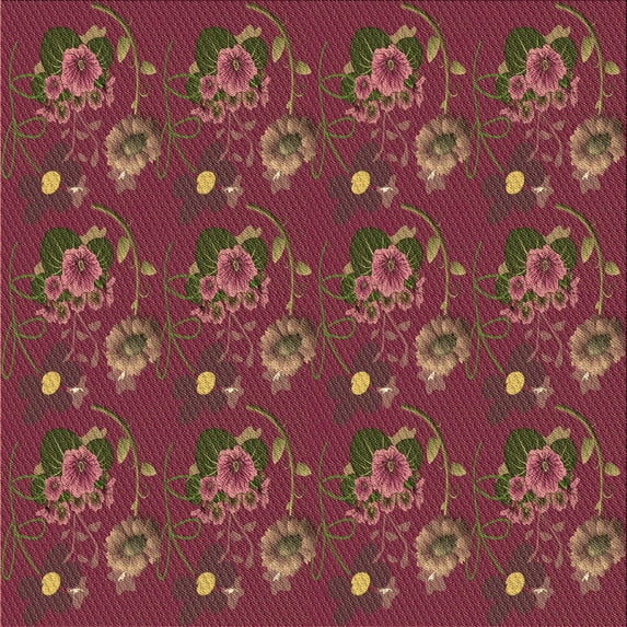 Ahgly Company Machine Washable Indoor Square Transitional Petra Gold Brown Area Rugs, 7' Square