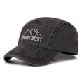 thumbnail image 2 of SGFCWSX Boys Baseball Cap Kids Wide Brim UV Protection Washed Vintage Cotton Embroidered Adjustable Summer Outdoor Casual Sports Hats Black Size 2-6 Years, 2 of 10